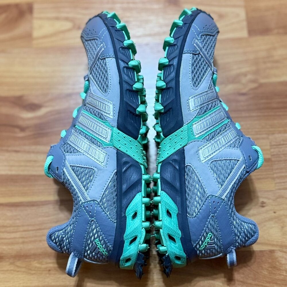 * SOLD * Adidas Womens Thrasher 2 Trail Running Shoes Size 9 Gray Teal - Picture 5 of 10